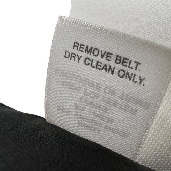 Classiques Entier Wool Linen Tie Waist Blazer Jacket Navy Blue Size 6 - Picture 12 of 14